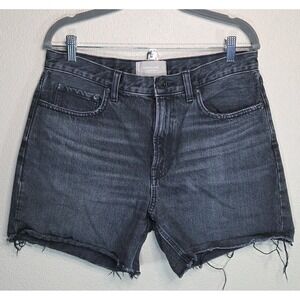 Everlane Short‎ Womens 29R Black The Denim Raw Hem Organic Cotton Washed